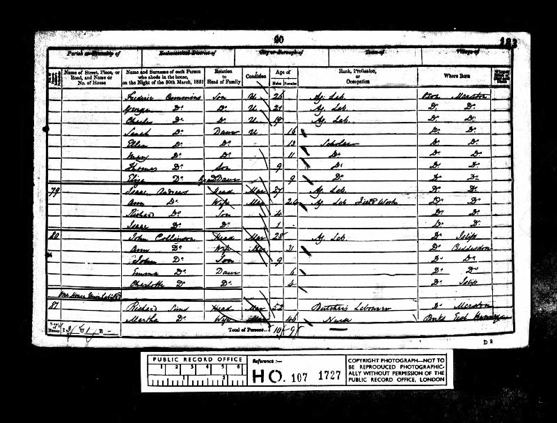 Sims (Richard) 1851 Census pt.1